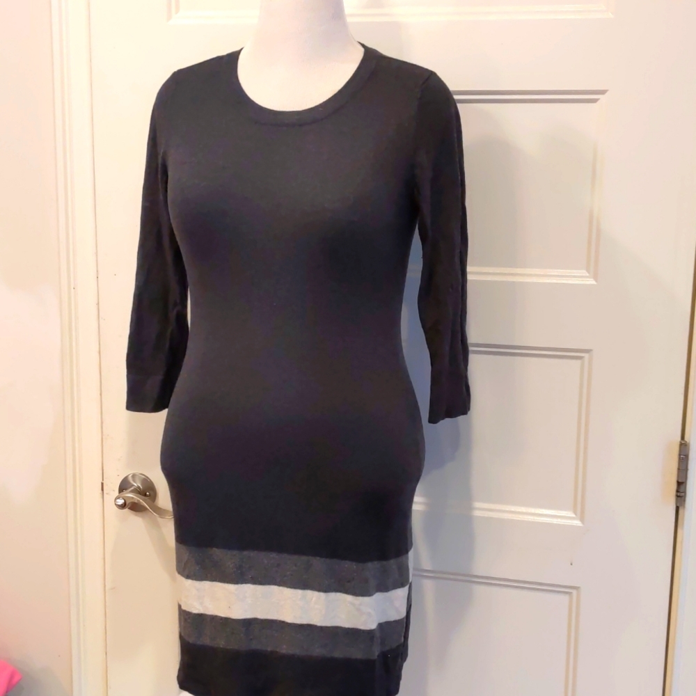 Banana Republic Sweater Dress Charcoal Gray Size Medium  Mini